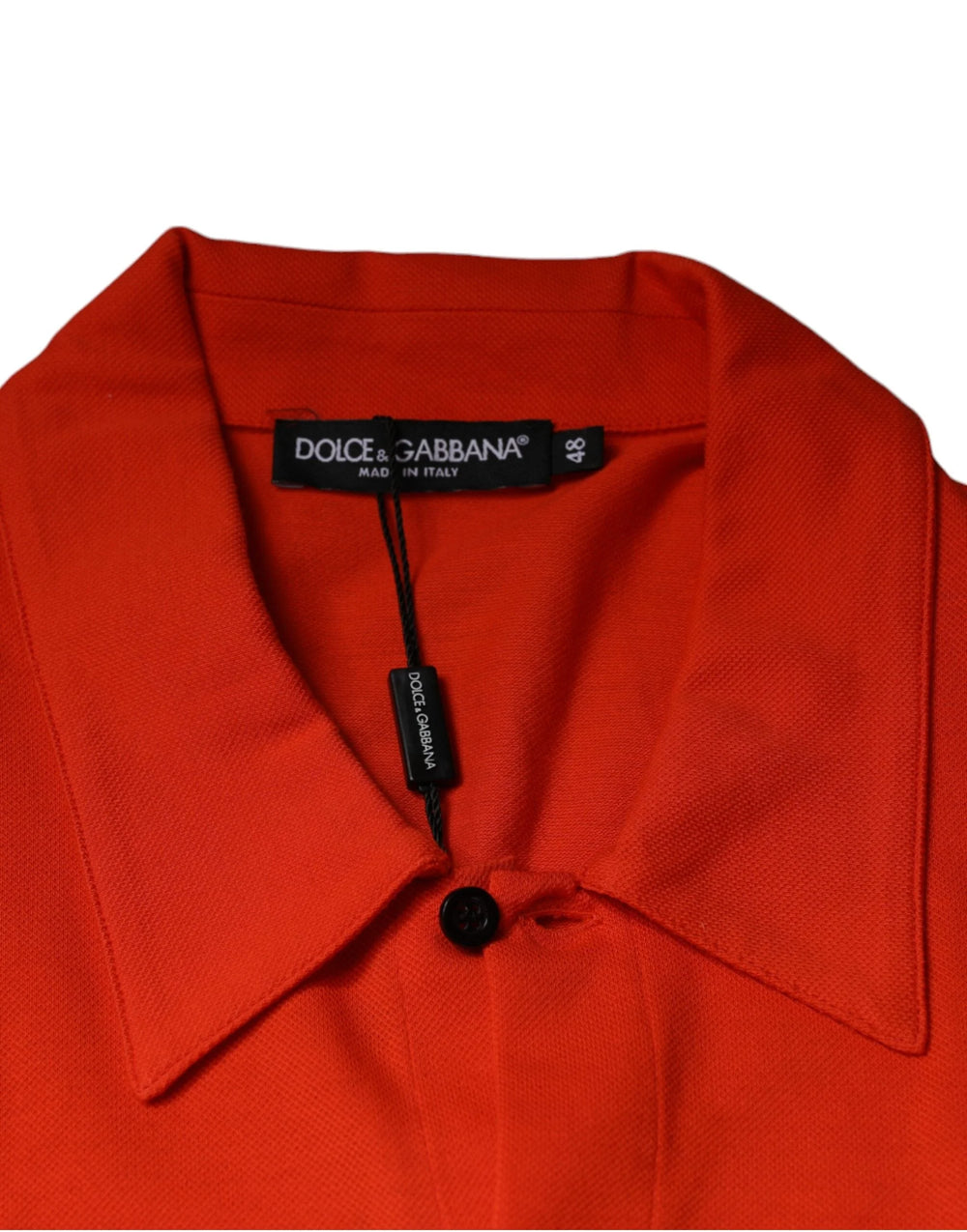 Dolce & Gabbana Orange Cotton Button Down Casual Polo Shirt - Polos