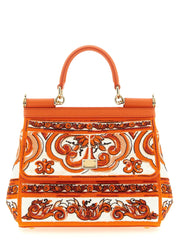 Dolce & Gabbana Orange Cotton Handbag