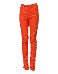 Dolce & Gabbana Orange Cotton High Waisted Denim Jeans - IT40|S - Jeans