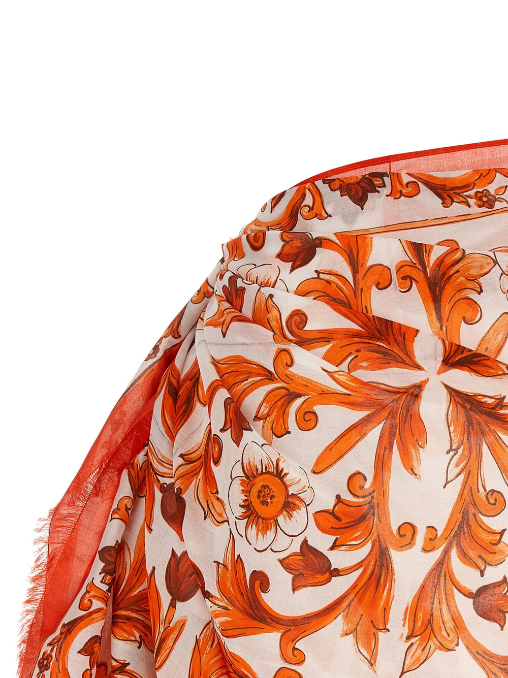 Dolce & Gabbana Orange Cotton Long Skirt - One Size