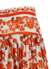 Dolce & Gabbana Orange Cotton Mini Skirt