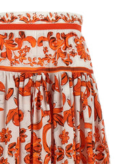 Dolce & Gabbana Orange Cotton Mini Skirt