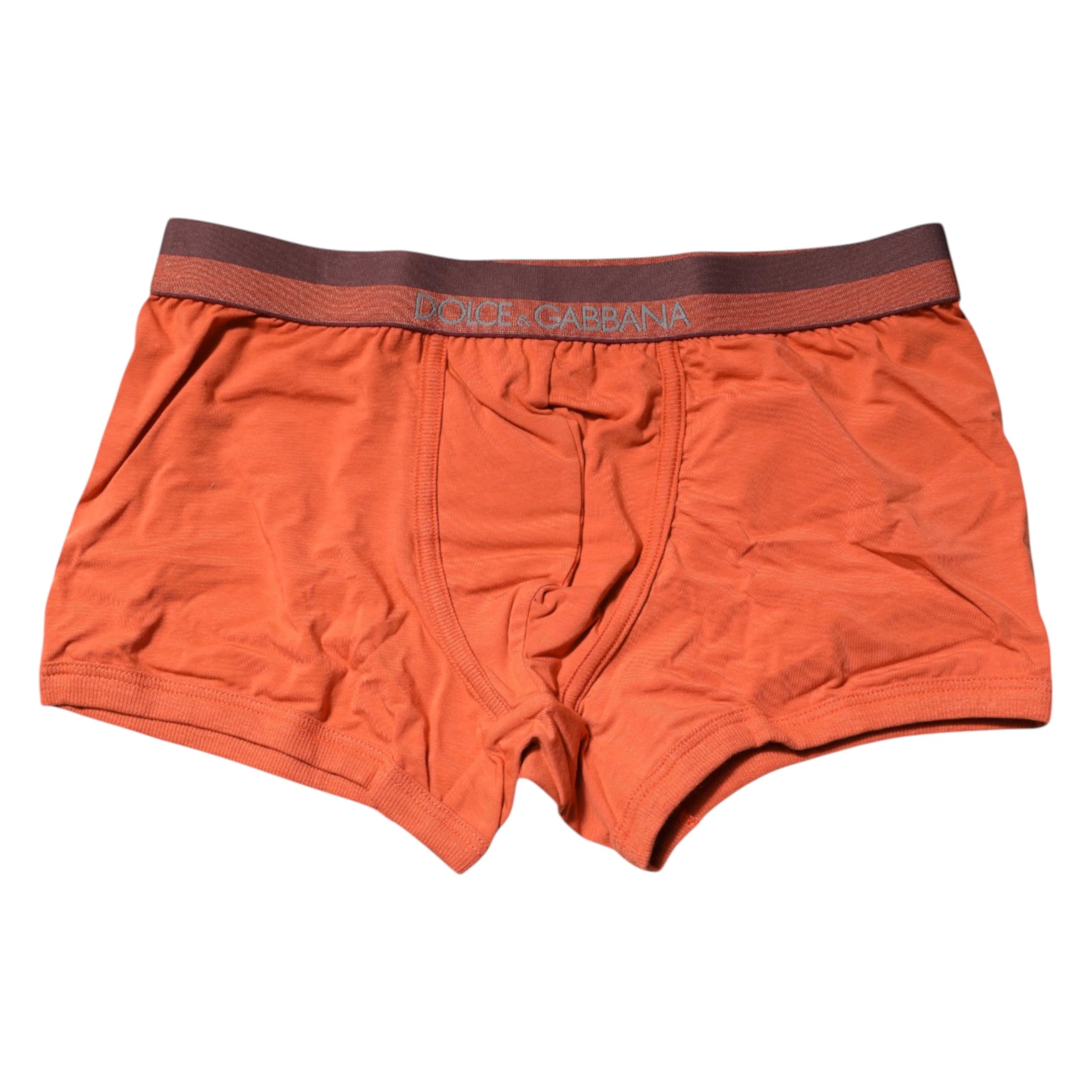 Dolce & Gabbana Orange Cotton Regular Boxer Brief Underwear - IT3 | XS - Boxer Briefs