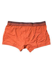 Dolce & Gabbana Orange Cotton Regular Boxer Brief Underwear - IT3 | XS - Boxer Briefs