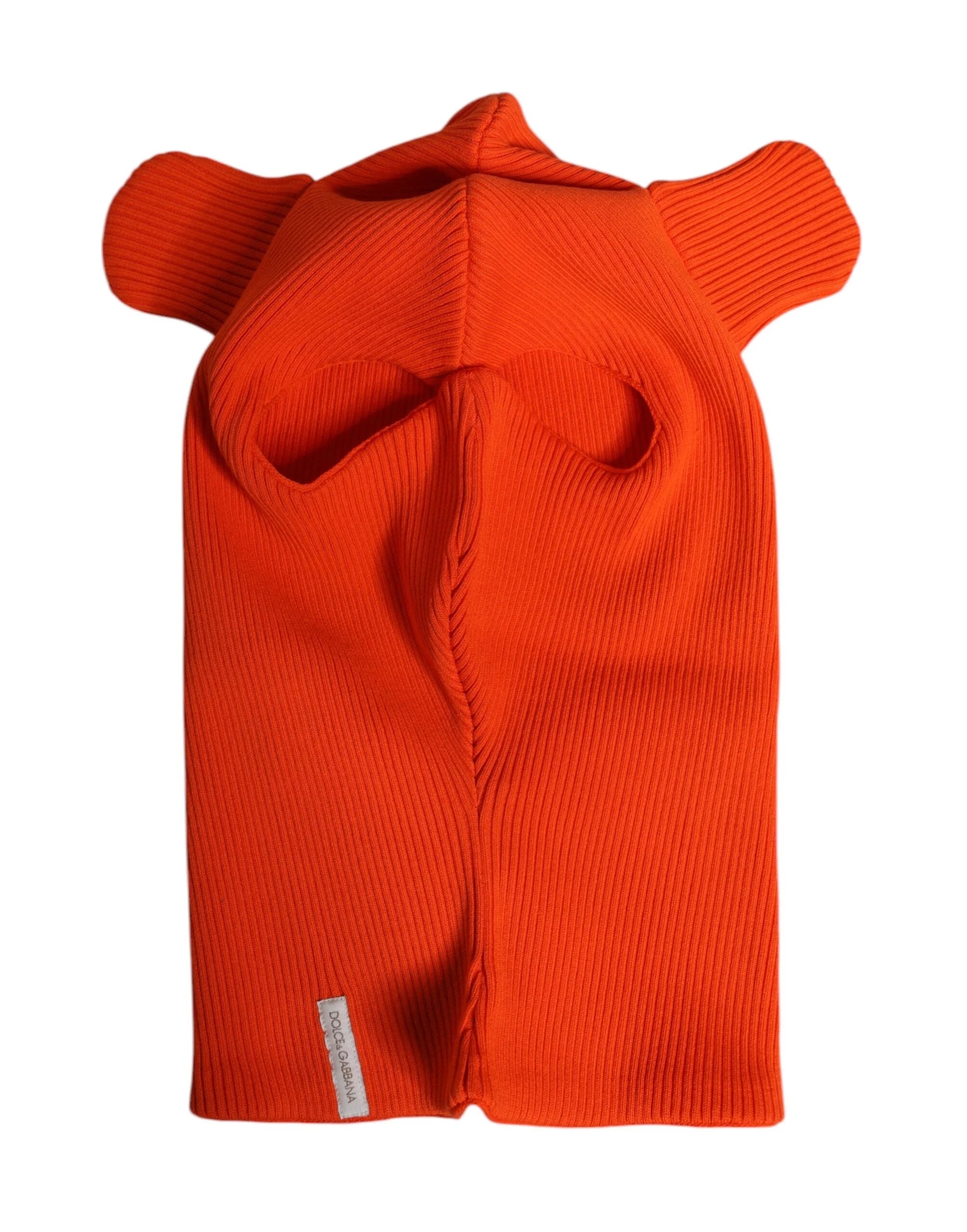 Dolce & Gabbana Orange Cotton Whole Head Wrap Balaclava Hat - Balaclavas