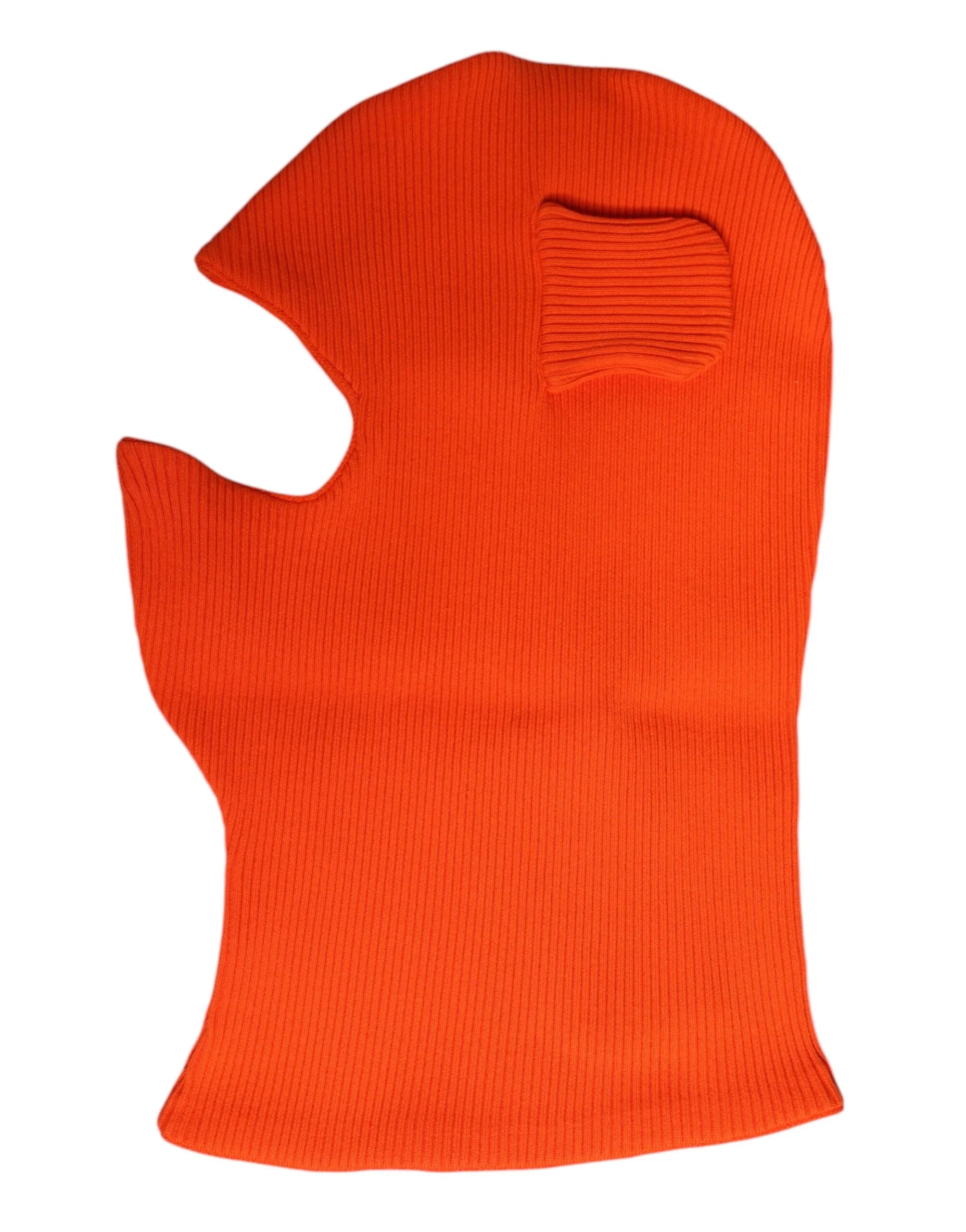 Dolce & Gabbana Orange Cotton Whole Head Wrap Balaclava Hat - Balaclavas