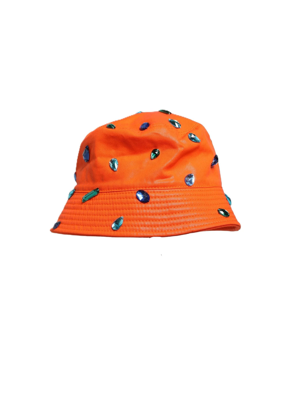 Dolce & Gabbana Orange Crystal Embellished Bucket Fisherman Cap Hat - 60 cm|XL