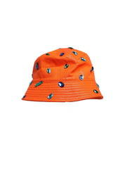 Dolce & Gabbana Orange Crystal Embellished Bucket Fisherman Cap Hat - 60 cm|XL