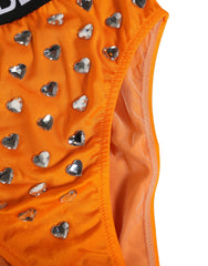 Dolce & Gabbana Narancsszín Kristályos Magasderékű Bugyi Alsónemű - IT2 | S