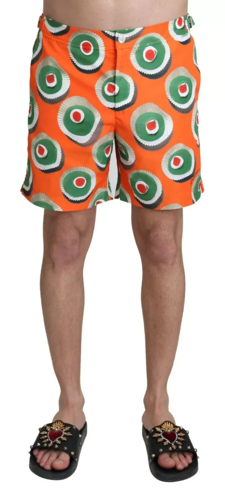 Dolce & Gabbana Orange Cupcake Beachwear Shorts Swimwear - IT4 | S - Swim Boxers