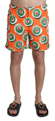 Dolce & Gabbana Orange Cupcake Beachwear Shorts Swimwear - IT4 | S - Swim Boxers