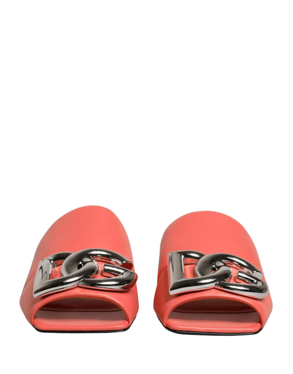 Dolce & Gabbana Orange DG Logo Leather Flats Sandals Shoes - EU35/US4.5