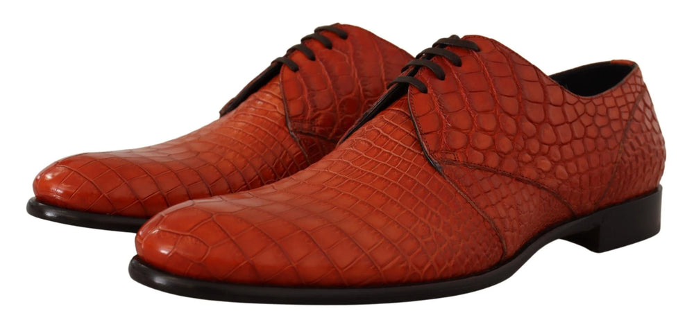 Dolce & Gabbana Orange Exotic Leather Dress Derby Shoes - Shoes
