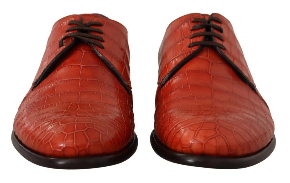 Dolce & Gabbana Orange Exotic Leather Dress Derby Shoes - Shoes