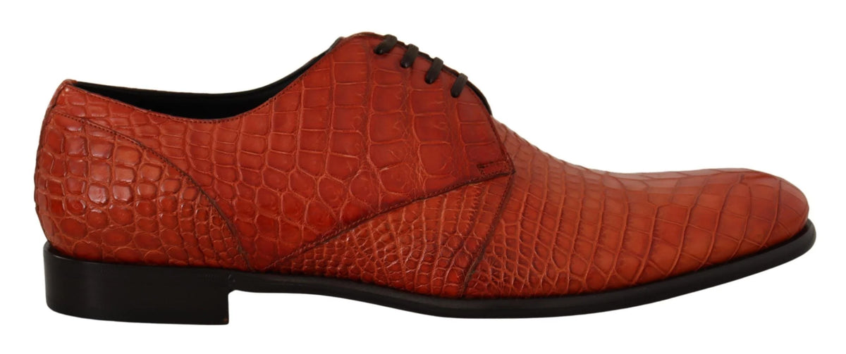 Dolce & Gabbana Orange Exotic Leather Dress Derby Shoes - Shoes