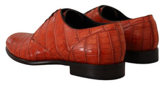 Dolce & Gabbana Orange Exotic Leather Dress Derby Shoes - Shoes