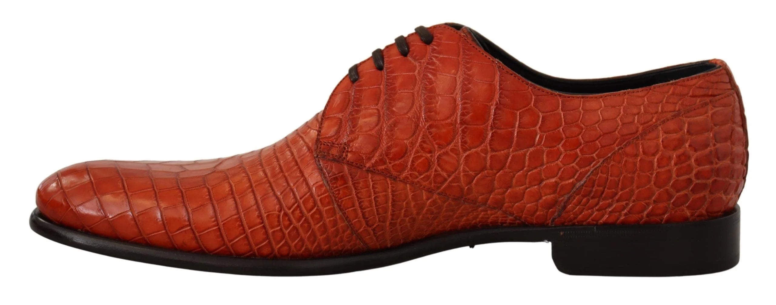 Dolce & Gabbana Orange Exotic Leather Dress Derby Shoes - Shoes