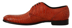 Dolce & Gabbana Orange Exotic Leather Dress Derby Shoes - Shoes