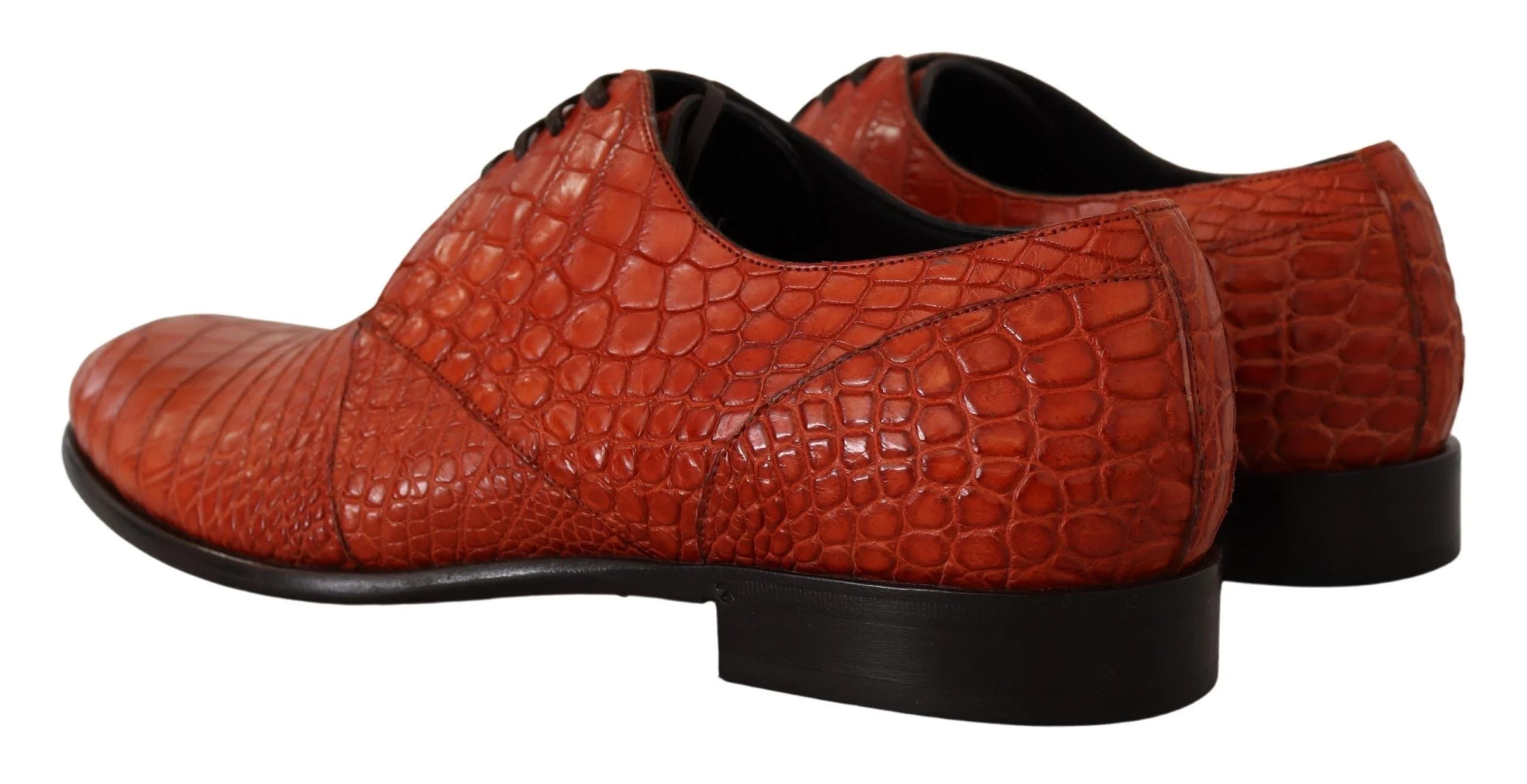 Dolce & Gabbana Orange Exotic Leather Dress Derby Shoes - EU40/US7