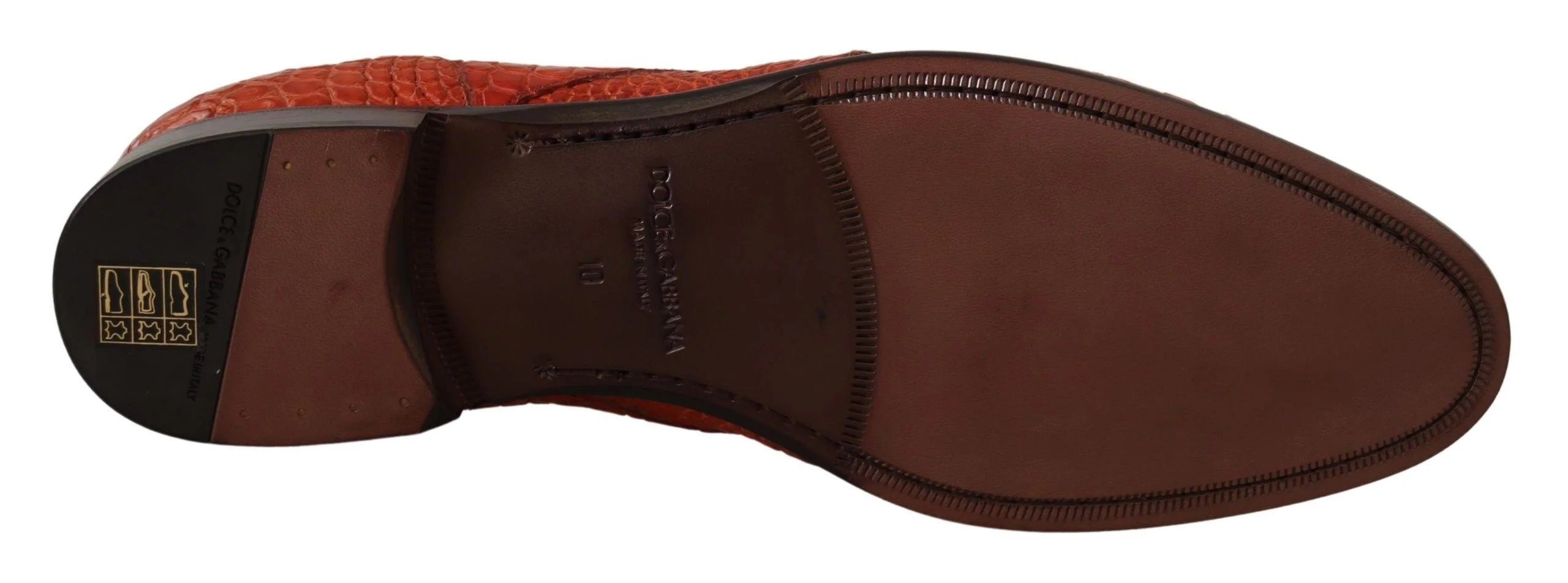 Dolce & Gabbana Orange Exotic Leather Dress Derby Shoes - EU40/US7