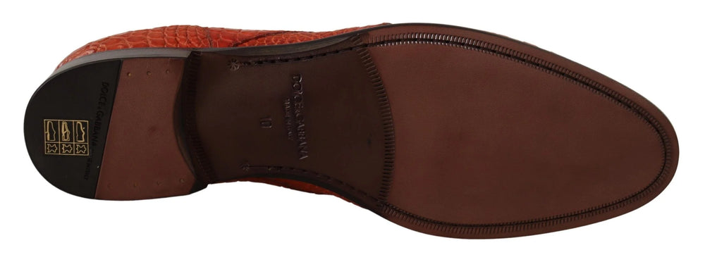 Dolce & Gabbana Orange Exotic Leather Dress Derby Shoes - EU40/US7