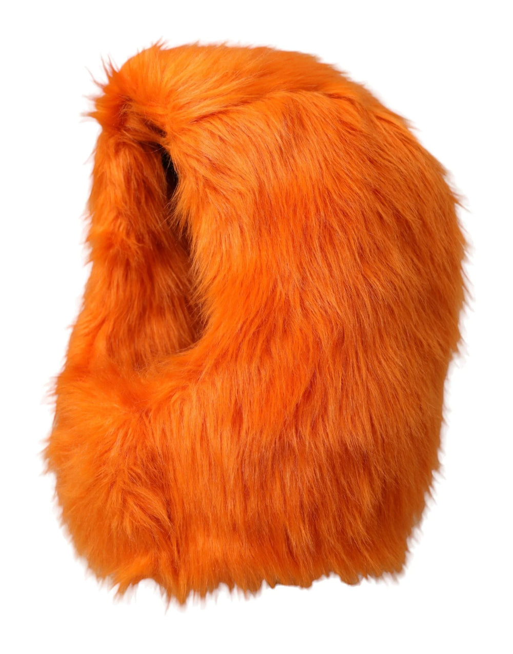 Dolce & Gabbana Orange Faux Fur Whole Head Wrap Hat - 57 cm|S - Headdresses