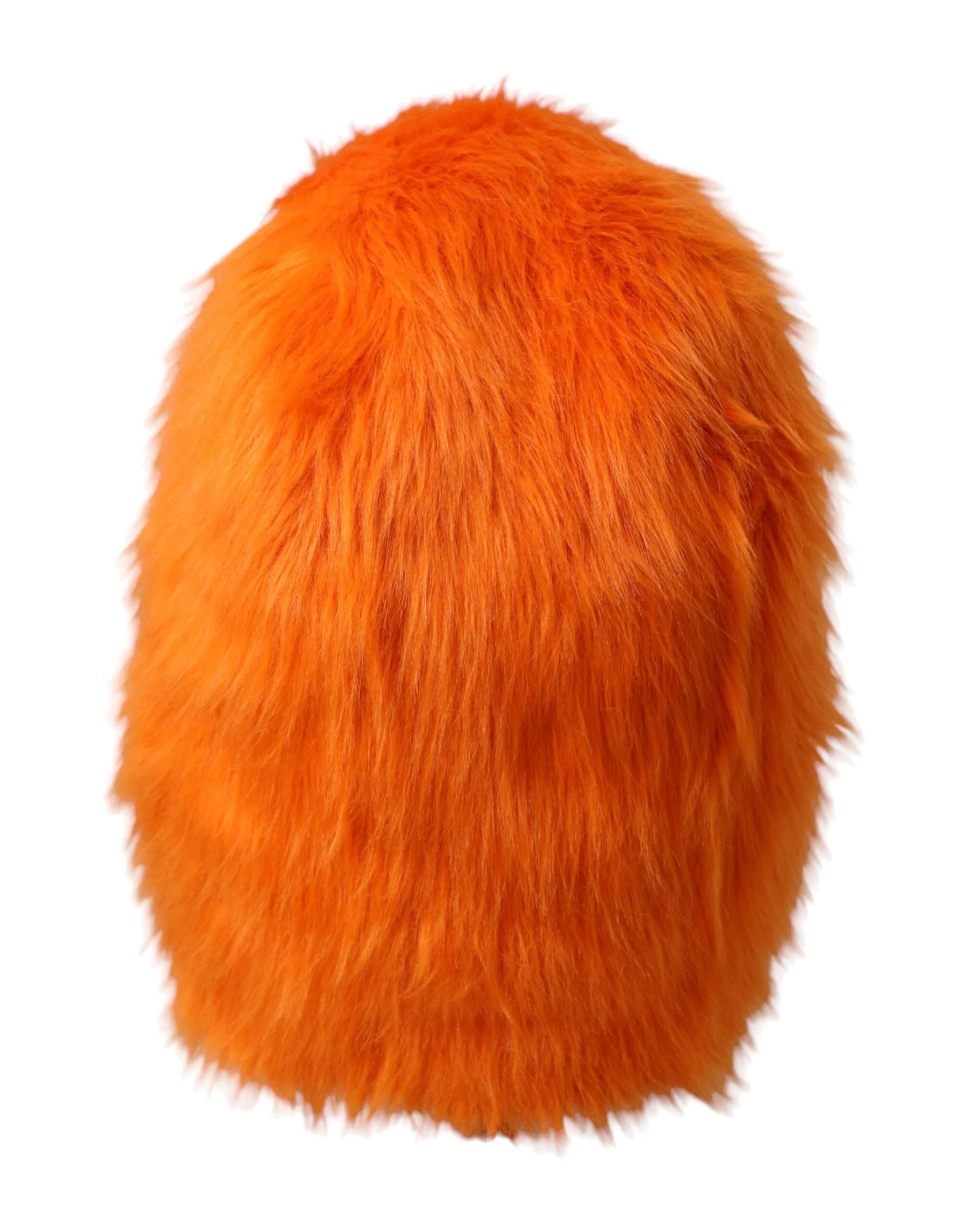 Dolce & Gabbana Orange Faux Fur Whole Head Wrap Hat - 57 cm|S - Headdresses
