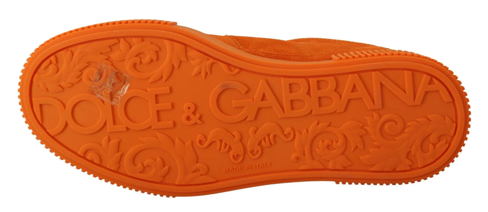 Dolce & Gabbana Orange Leather P.j. Tucker Sneakers Shoes - Sneakers