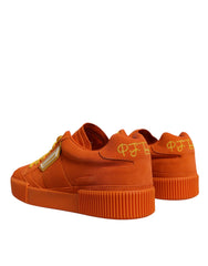 Dolce & Gabbana Orange Miami Leather Low Top Sneakers Shoes - EU40/US7 - Sneakers