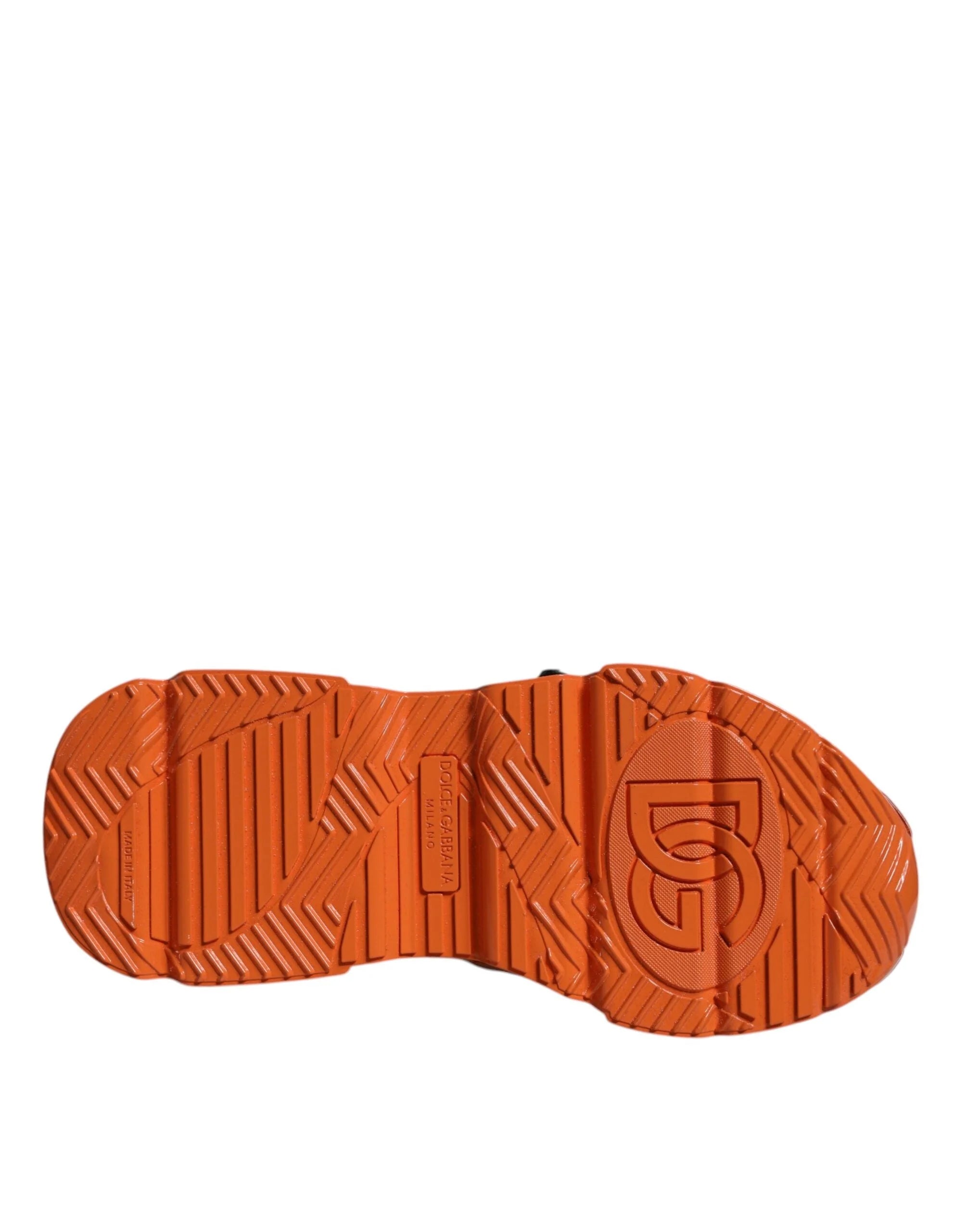 Dolce & Gabbana Orange Multi Panel Chunky High Top Sneakers Shoes - EU44/US11 - Sneakers