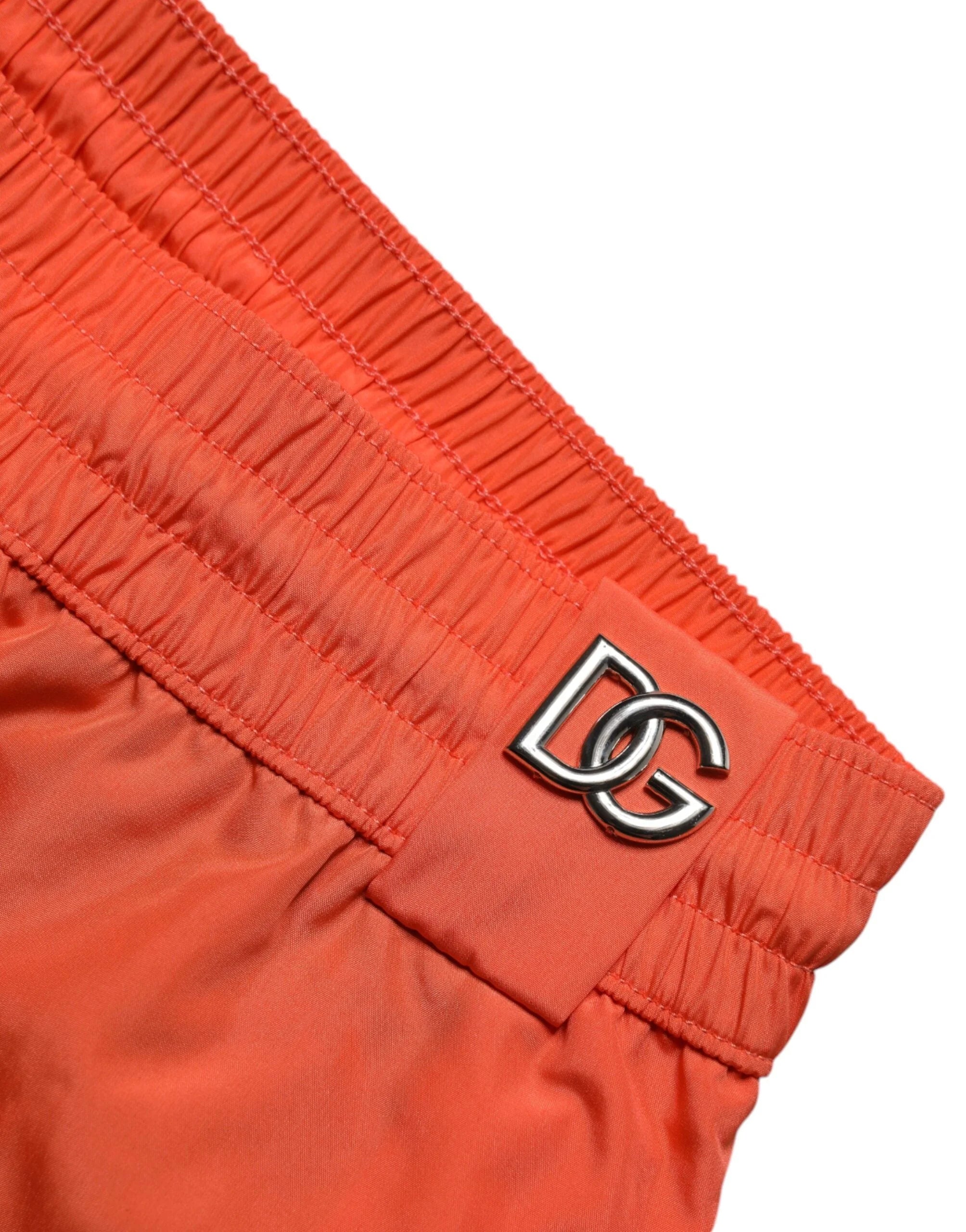 Dolce & Gabbana Orange Polyester Beachwear Shorts 2Pc Swimwear - IT6| L - Swim Boxers