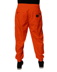 Dolce & Gabbana Orange Polyester Men Jogger Sweatpants Pants - IT48 | M - Joggers