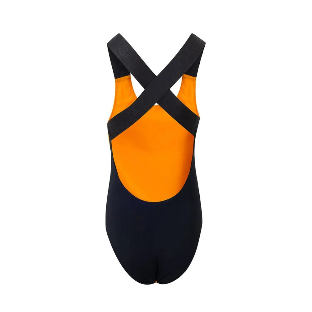 Dolce & Gabbana Orange Polyester One-Piece Swimsuit - IT2 | S - One-Piece Swimsuits