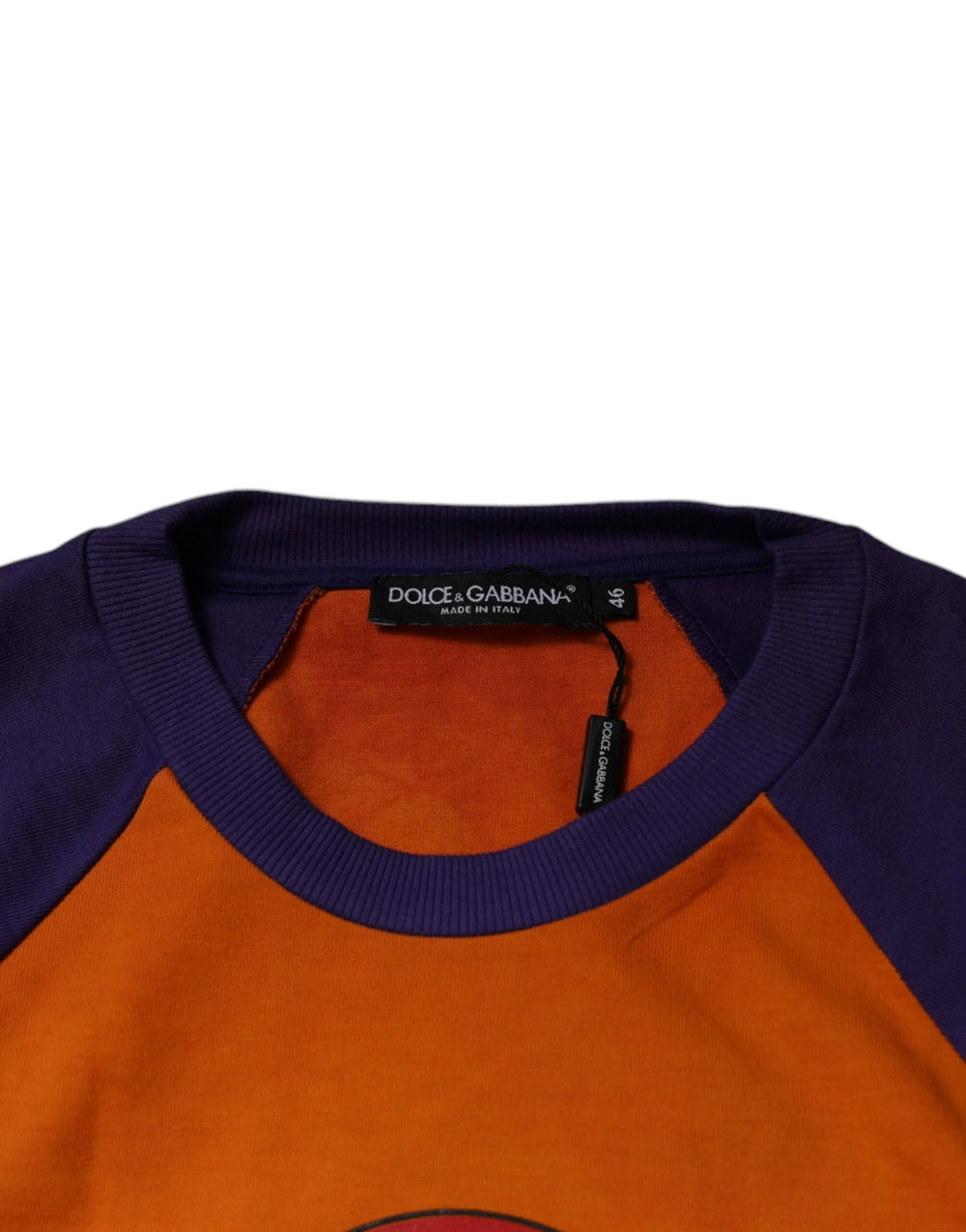 Dolce & Gabbana Orange Purple Graphic Print Short Sleeves T-shirt - IT46 | S - T-Shirts