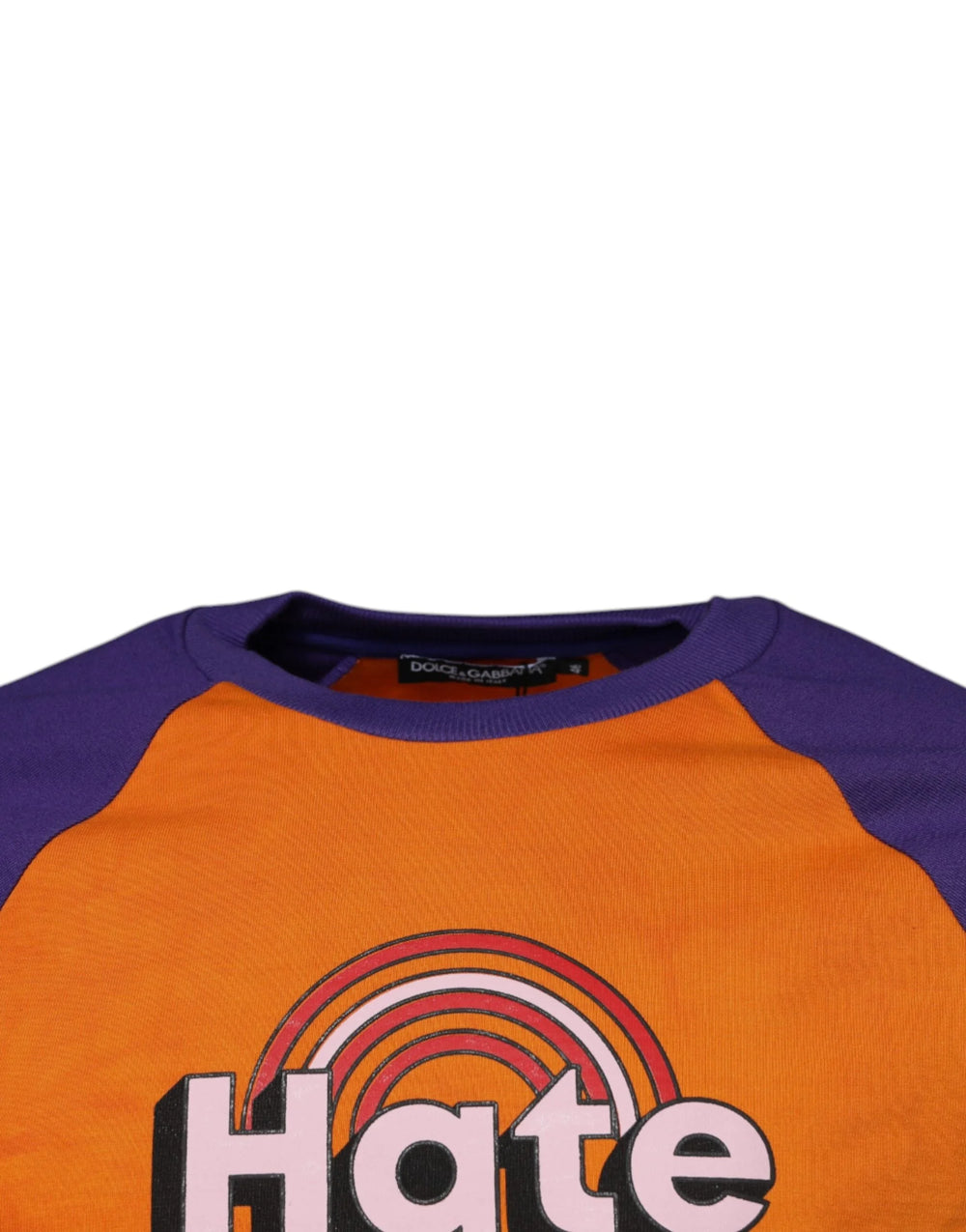Dolce & Gabbana Orange Purple Graphic Print Short Sleeves T-shirt - IT46 | S - T-Shirts