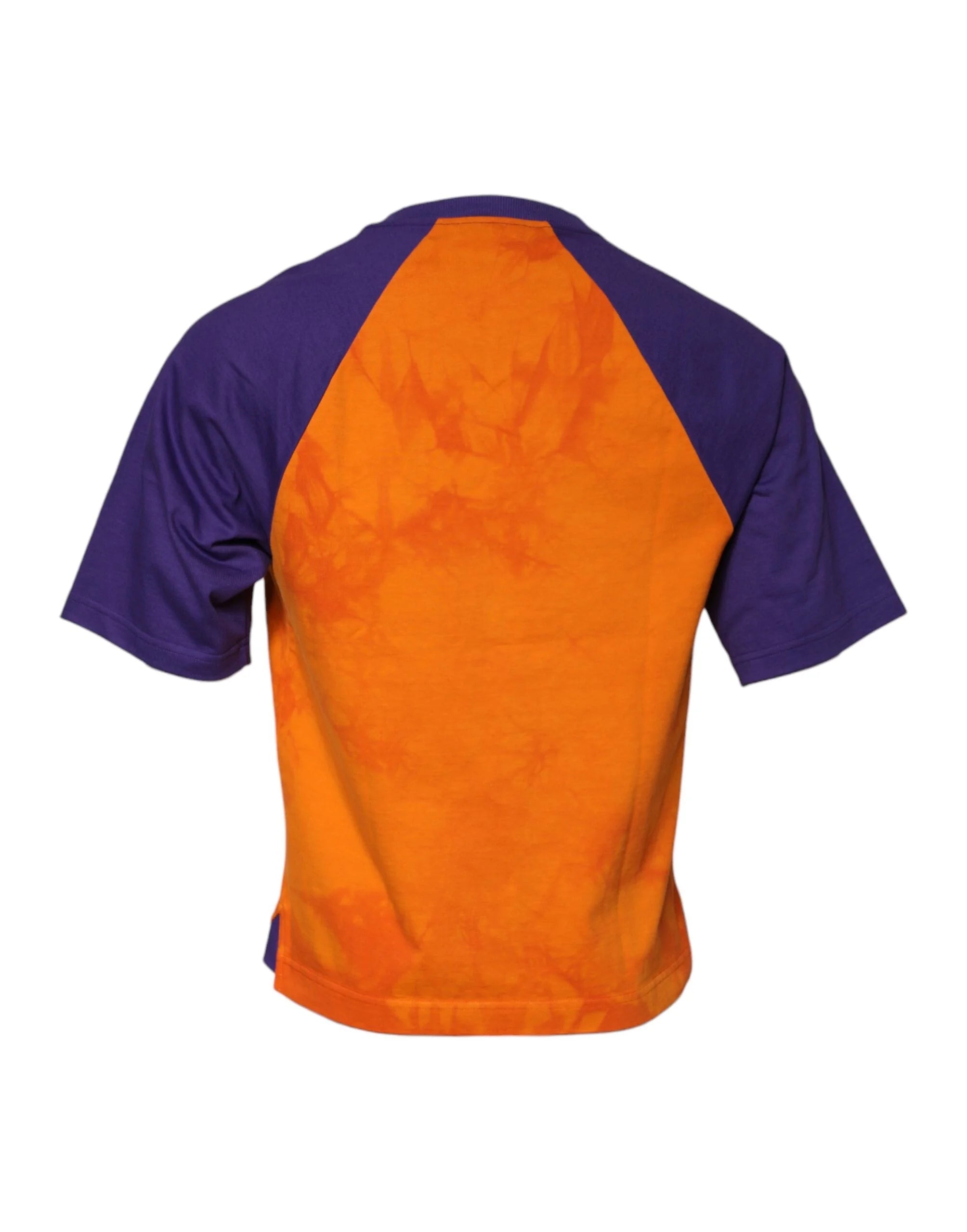 Dolce & Gabbana Orange Purple Printed Round Neck T-shirt - IT44 | XS - T-Shirts