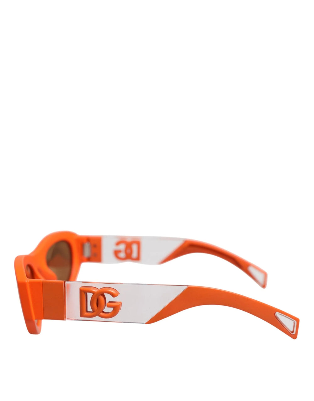 Dolce & Gabbana Orange Reborn To Live Oval Frame Logo Eyewear Sunglasses - Sunglasses