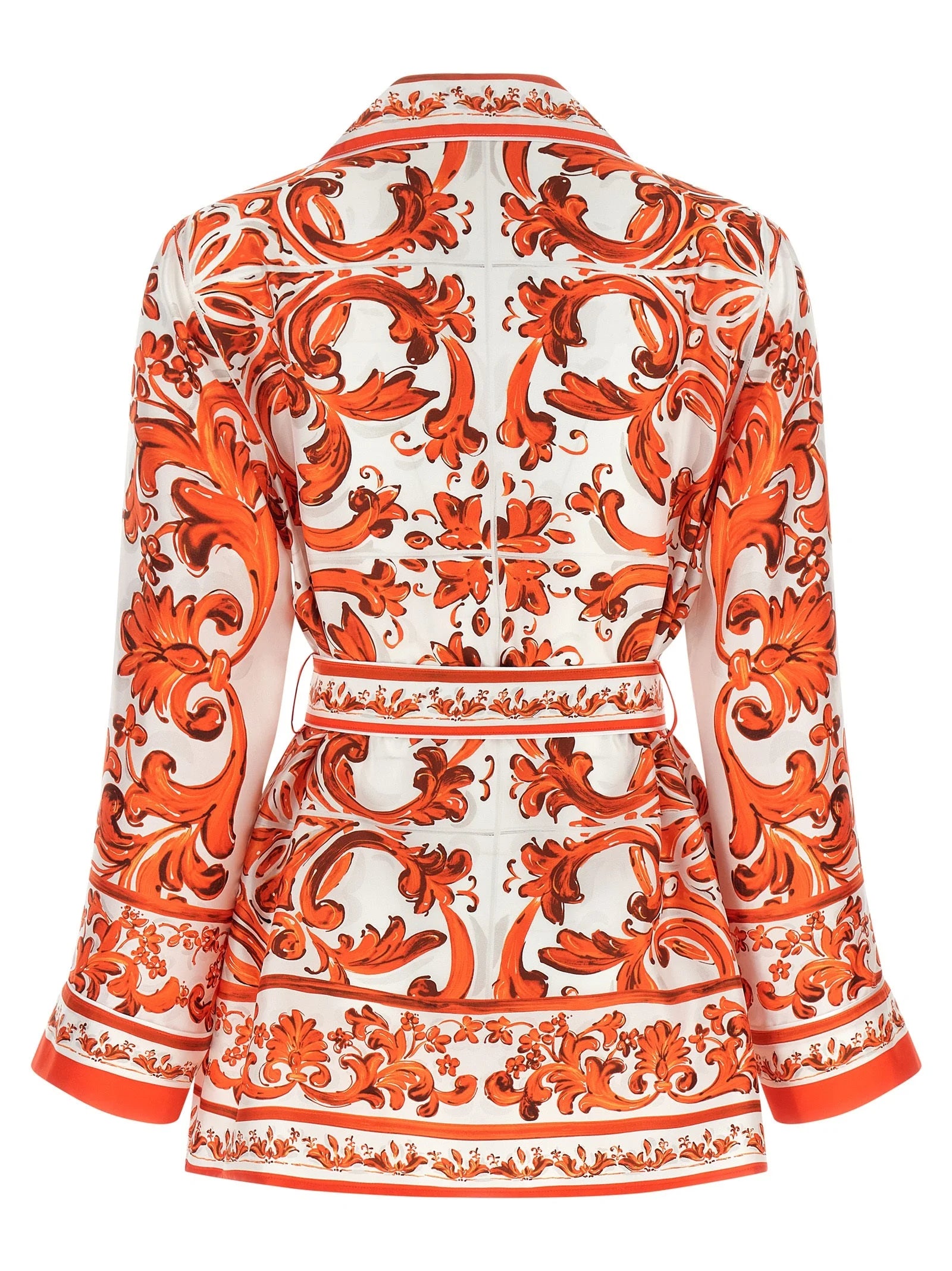 Dolce & Gabbana Orange Silk Blouse