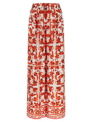 Dolce & Gabbana Orange Silk Flared Pants - IT40