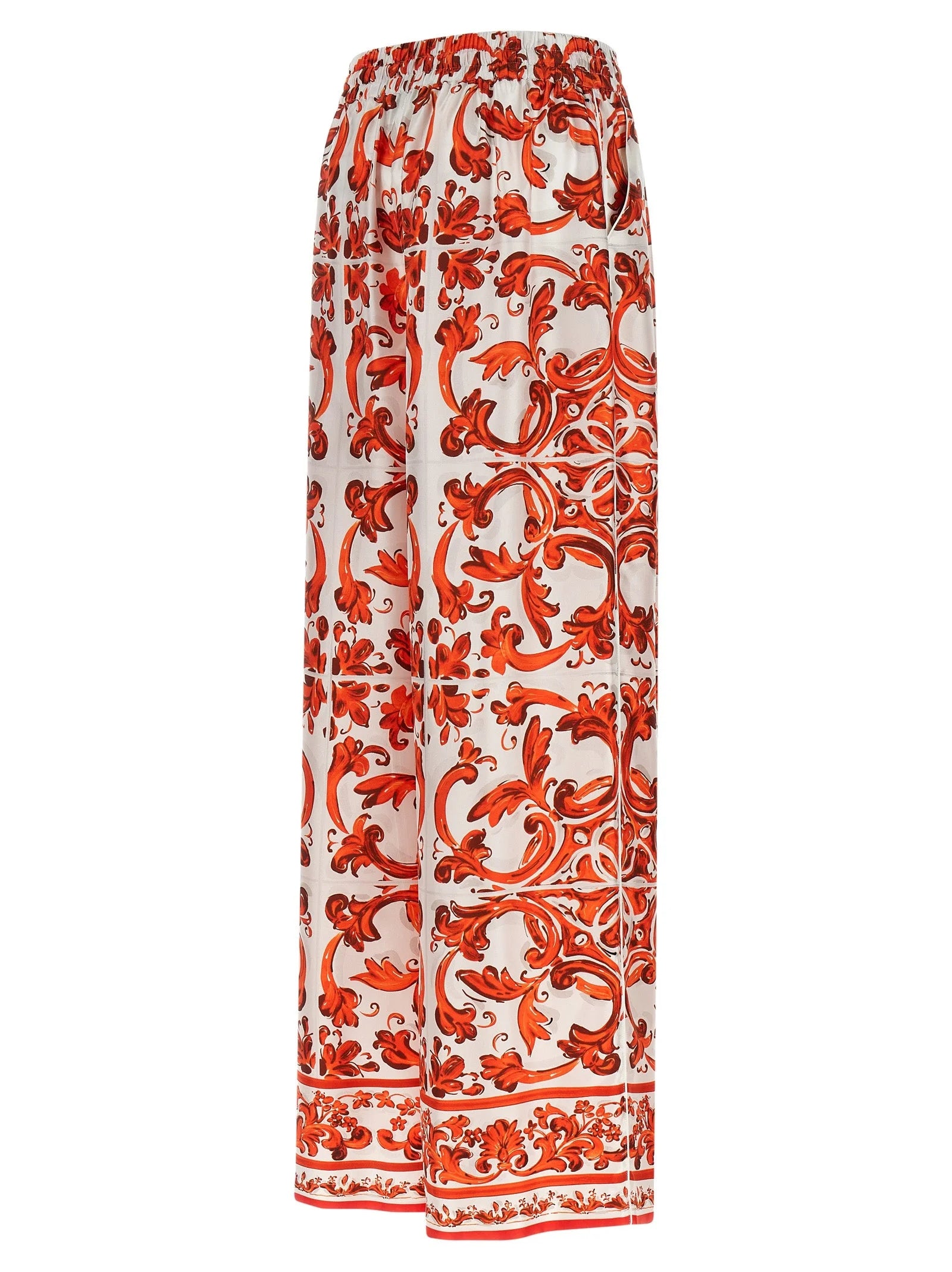 Dolce & Gabbana Orange Silk Flared Pants - IT40