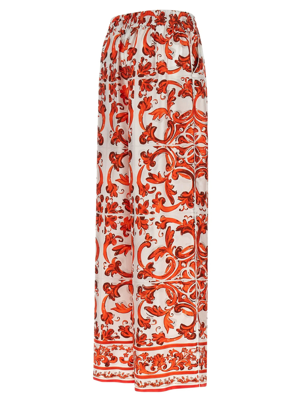 Dolce & Gabbana Orange Silk Flared Pants - IT40