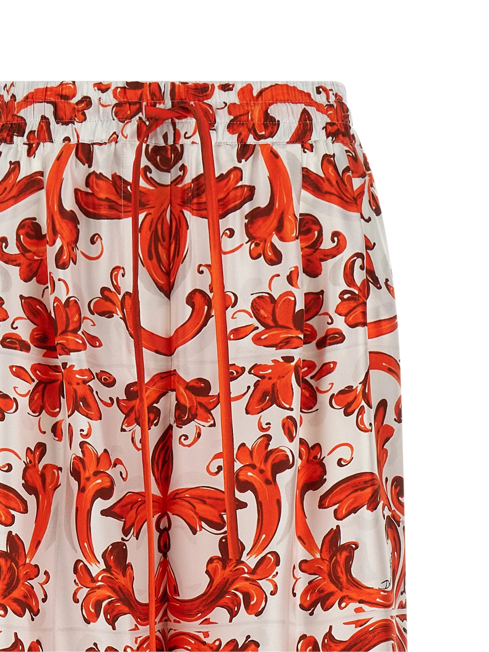Dolce & Gabbana Orange Silk Flared Pants - IT40