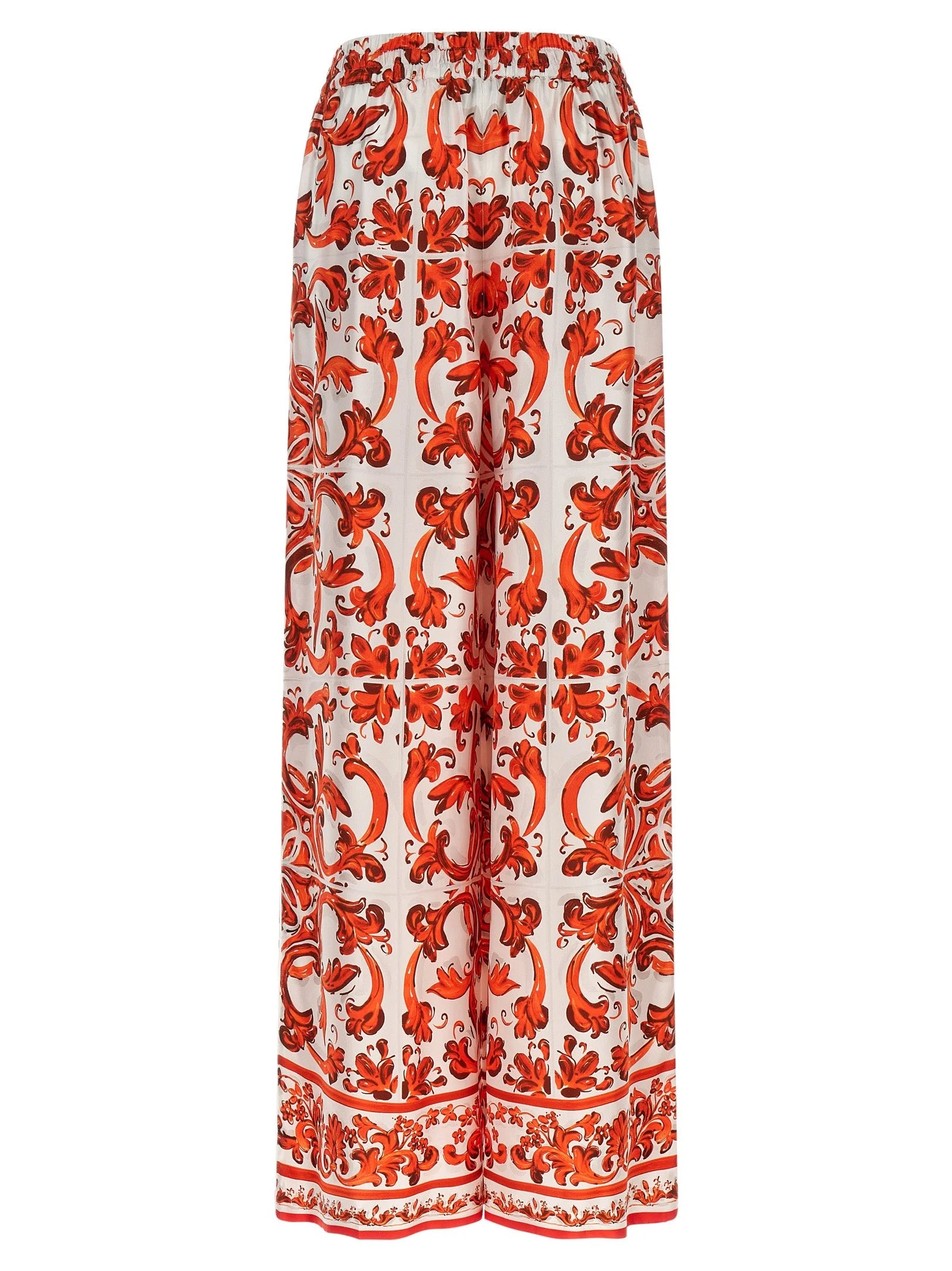 Dolce & Gabbana Orange Silk Flared Pants - IT40