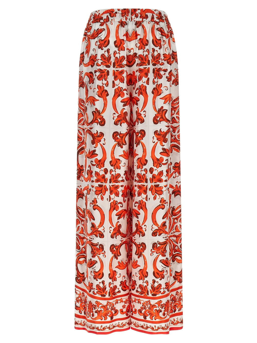 Dolce & Gabbana Orange Silk Flared Pants - IT40