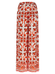 Dolce & Gabbana Orange Silk Flared Pants - IT40