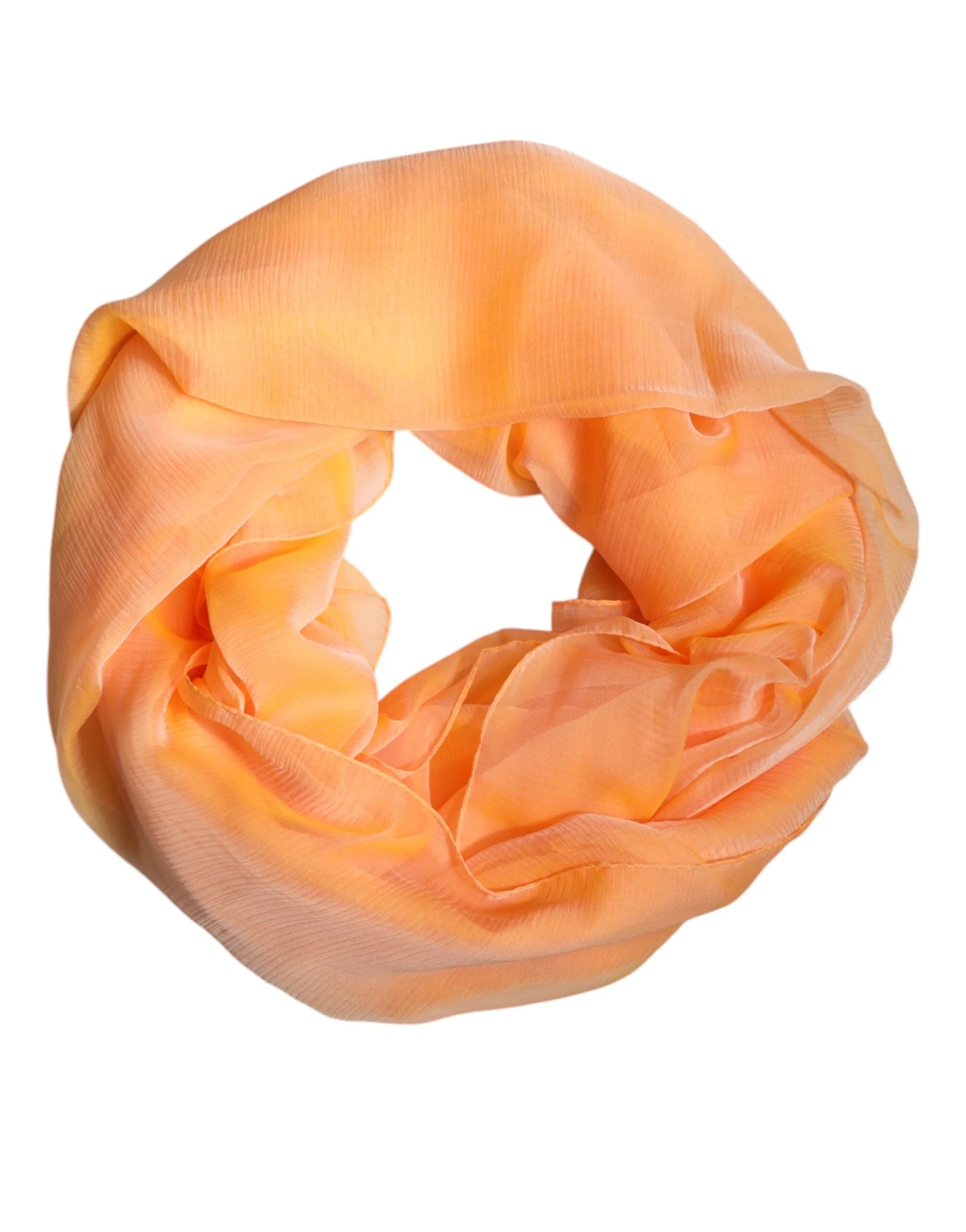 Dolce & Gabbana Orange Silk Rectangle Wrap Shawl Scarf - Scarves & Shawls