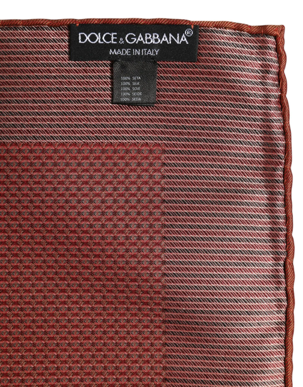 Dolce & Gabbana Orange Silk Square Men Foulard Scarf - Scarves & Shawls