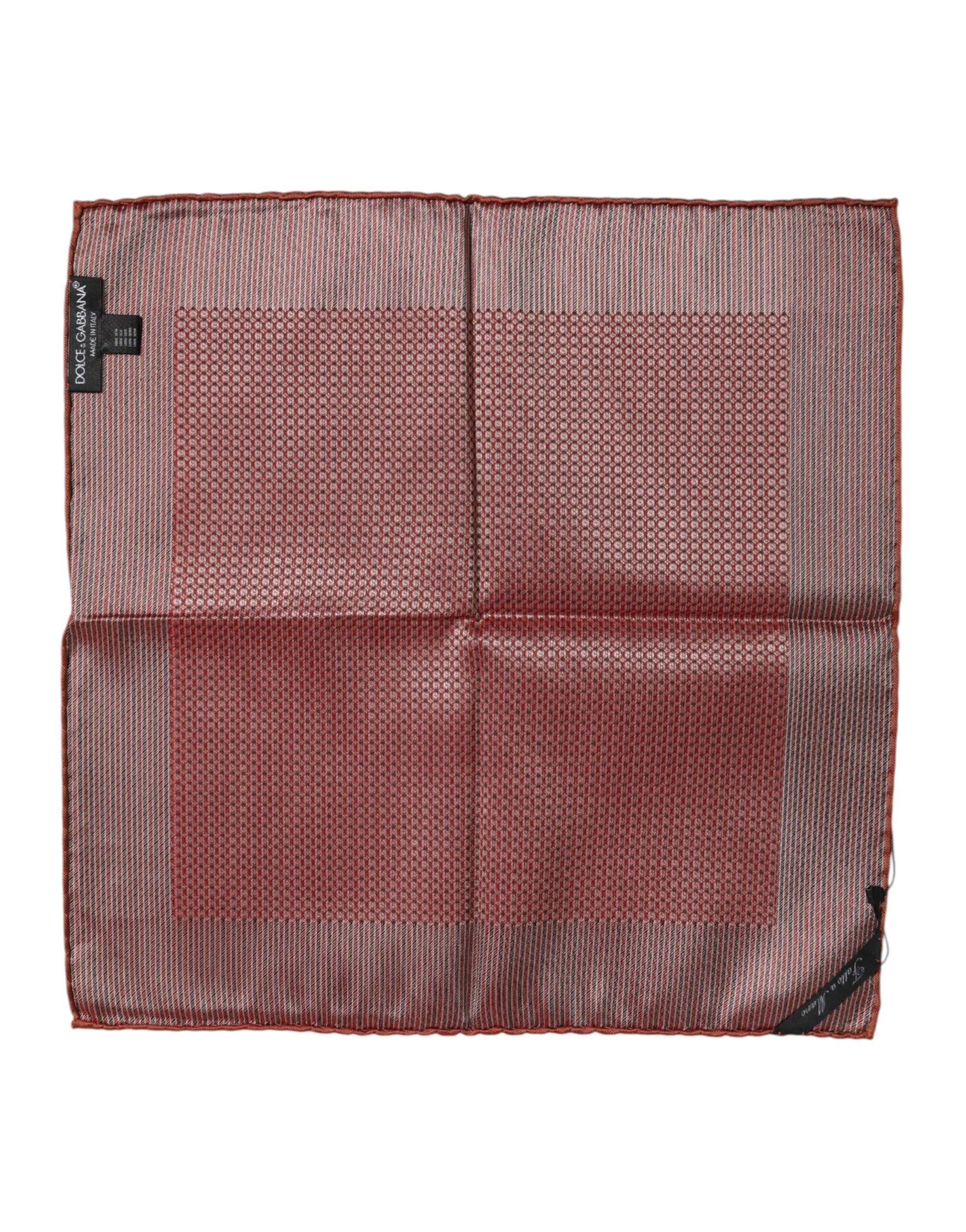 Dolce & Gabbana Orange Silk Square Men Foulard Scarf - Scarves & Shawls