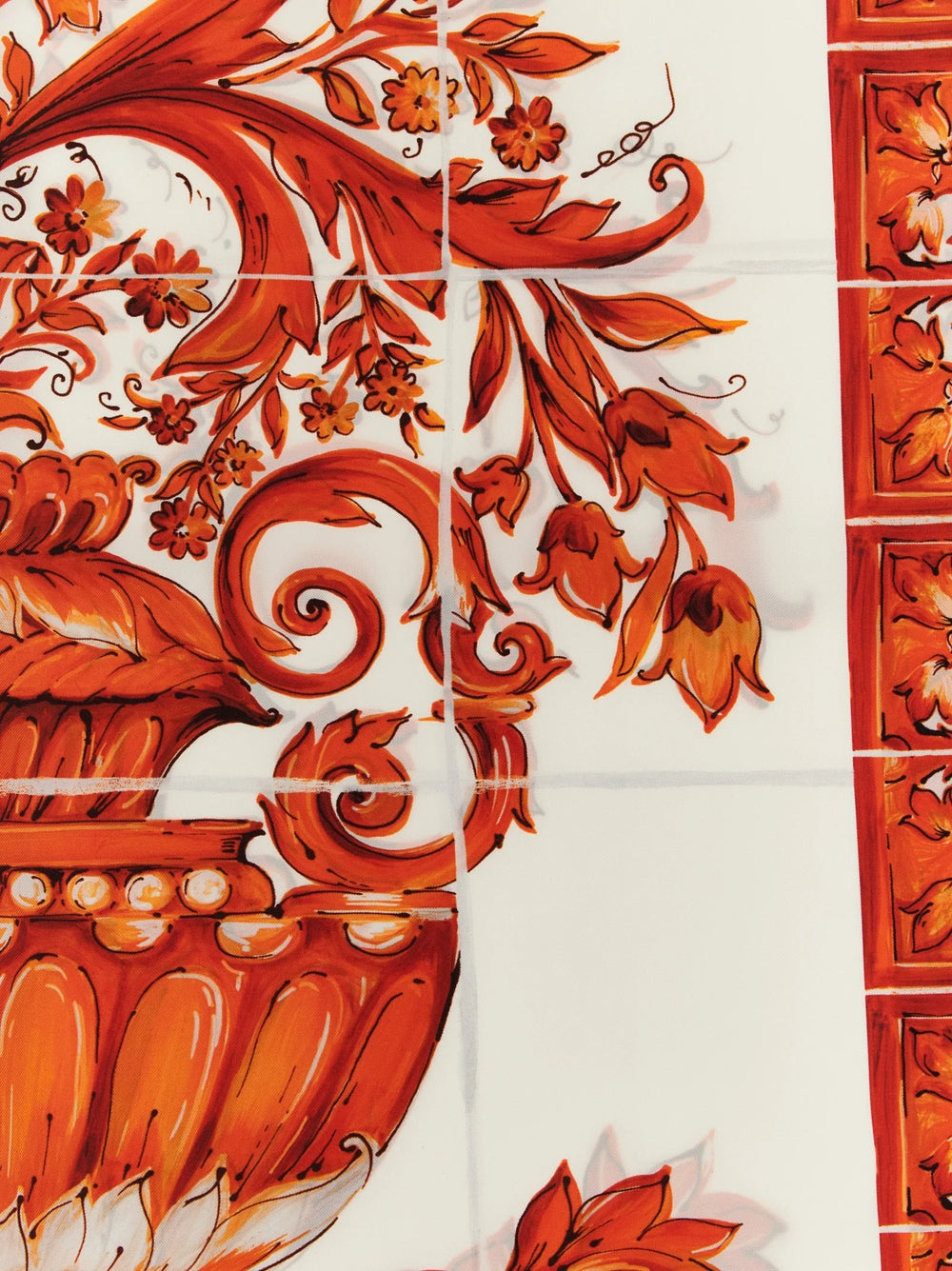 Dolce & Gabbana Orange Silk Umbrella