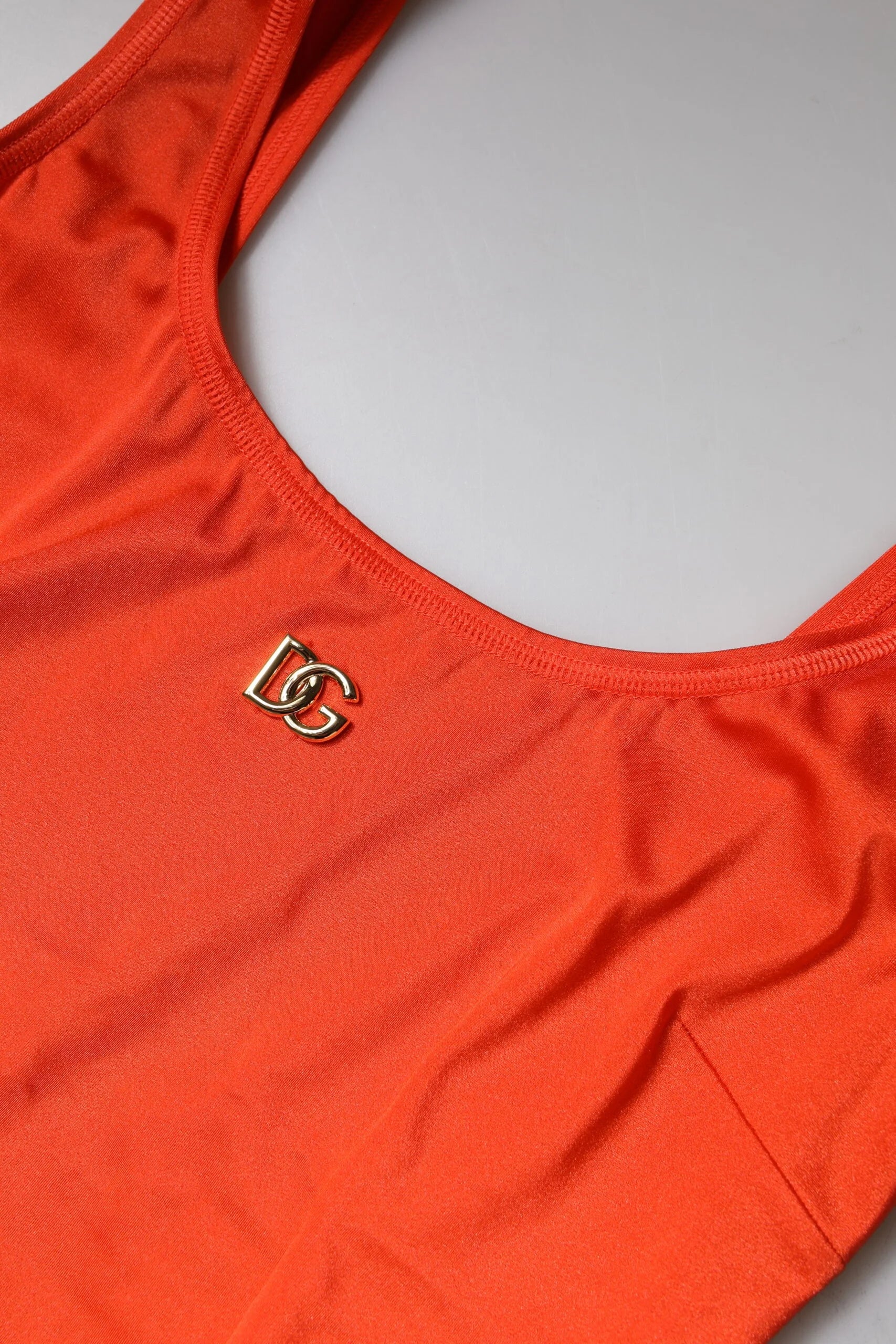 Dolce & Gabbana Orange Sleeveless Bodycon Jumpsuit Dress - IT38 | XS